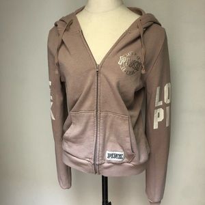 VS PINK mauve zip up sweater